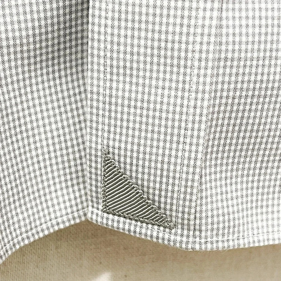 UNTUKit Gargiulo Men’s Gray Checkered Button Down Shirt‎ 100% Cotton Size XXXL - Picture 6 of 8